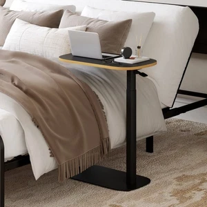 FunniHomi Adjustable C Table with Wheels, Overbed Bedside Table - Picture 1 of 86
