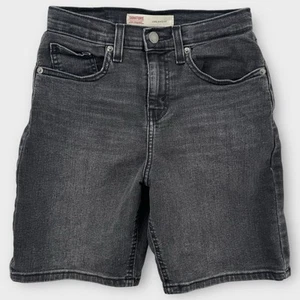 Pantaloncini Levi’s Signature ragazzo 12 regular larghi skate fit nero denim Y2K - Foto 1 di 8