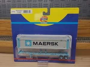 Athearn HO Maersk 45' Container & Chassis. Intermodal Piggyback Load. NIB 27755 - Picture 1 of 4