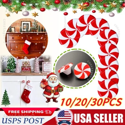 Festive Red Peppermint Knob Covers –10~30pcs For Effortless Holiday/Xmas Decor - Image 1 of 4