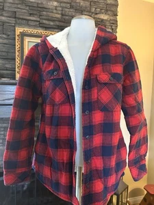 BOSTON TRADERS Womens Hoodie Jacket Size M Plaid Long Sleeve Multicolor - Picture 1 of 4