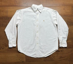 VINTAGE 90s Ralph Lauren Sport Oxford Shirt Women’s - Gr. 8 - White Flesh Pony - Bild 1 von 8