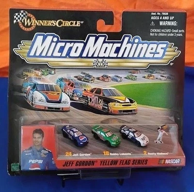 NASCAR Micro Machines Jeff Gordon Yellow Flag Series NIP 3-Car Set Bobby Labonte - Image 1 of 3