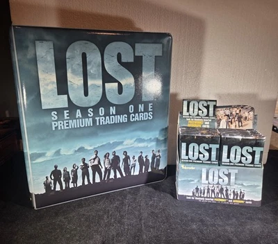 Tarjetas coleccionables premium Lost Season One - Caja abierta de 20 paquetes sellados y carpeta Foto 1 de 4