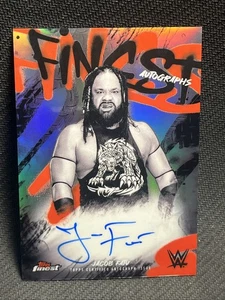 2025 Topps Finest WWE JACOB FATU Finest Autografi Rifrattore - Foto 1 di 4