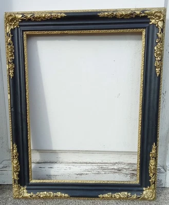 Ancien Cadre avec moulures doré/ancien encadrement Doré/old Golden Frame - Photo 1/4
