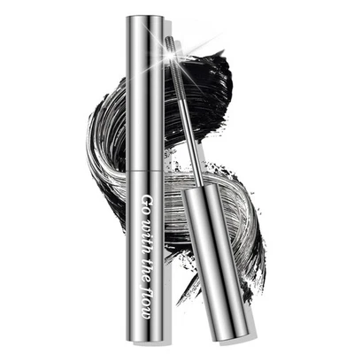 Washable Metal Mascara, Schwarz Extra Slim Super Curling Voluming Eyelash, Borst - Bild 1 von 4