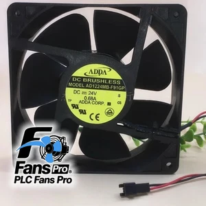 1PCS Brand New ADDA AD1224MB-F91GP DC24V 0.68A 12CM 2 Wires  Cooling Fan - Picture 1 of 3