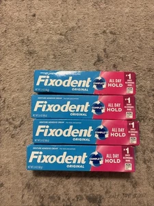 FIXODENT *ORIGINAL* PROTHESEN HAFTCREME 4 TUBEN 2,4 OZ (68g) EA - Bild 1 von 1