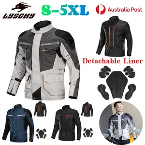 LYSCHY Mens Motorcycle Jacket Motorbike Racing Waterproof Anti Fall Traction AU - Bild 1 von 20