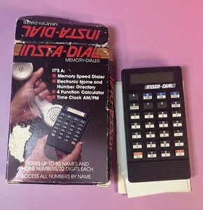 Vintage Insta Dial Memory Dialer Calculator Clock Untested No Battery Pocket - Afbeelding 1 van 8
