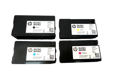 Gebrauchte HP 962/963/964/965 Schwarz Cyan Magenta Gelb Instant Tintenpatronen - Bild 1 von 4