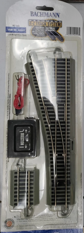 BACHMANN 44557 E-Z TRACK HO SCALE #4 TURNOUT LEFT HAND Remote. - Image 1 of 1
