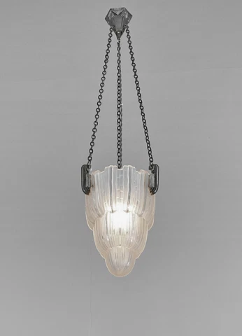 French art deco Waterfall pendant chandelier by Marius SABINO , 1925-1935 France Cover