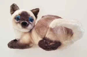 New Siamese Cat Stuffed Animal Plush 10" In Length 03 - Picture 1 of 5