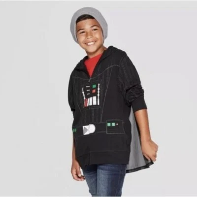 Star Wars Darth Vader Boy’s Size L(10/12) Black Villain Hooded Sweatshirt - NWT - Image 1 of 4
