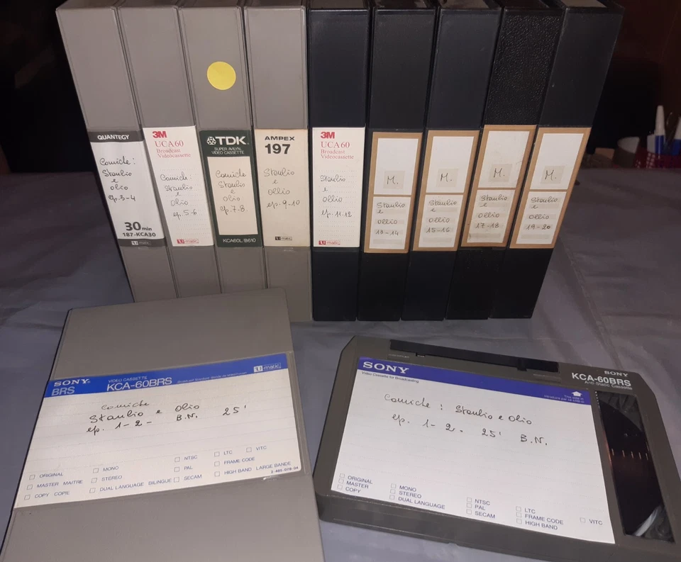 Comiche: Stanlio e Ollio - 3/4" Umatic - 10 cassette - 20 episodi - Ediz. ital. - Immagine 1 di 1