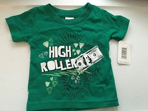 Camiseta Pequeña High Roller $Verde Talla 6M Nueva Envío Gratuito - Imagen 1 de 2
