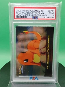 PSA 9 Foil EP11 Charmander The Stray Pokemon Series 2 TV Animation 2000 Topps - Picture 1 of 10