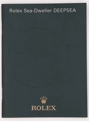 ROLEX SEA DWELLER DEEPSEA ITALIAN BOOKLET LIBRO BOOK MANUAL GUIDE 2009 MINT - Immagine 1 di 3