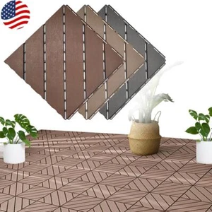 44Pcs Outdoor Flooring Tiles Solid All Weather Use Deck Tiles for Balcony Patio - Picture 1 of 21