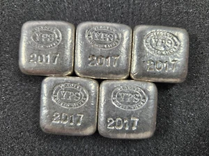 🌟(5) 2017 YPS Yeager Poured Silver Annual 1 oz Barren .999 Bullion Silver, 5 oz - Bild 1 von 2