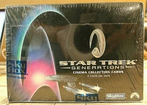 STAR TREK GENERATIONS CINEMA COLLECTORS CARDS ca 1994 (6 card packs X 36 Packs) - Picture 1 of 4