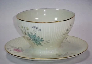 Mid Century THOMAS/ROSENTHAL GERMANY 7507 gerippte Sauciere mit Platzteller - Bild 1 von 4