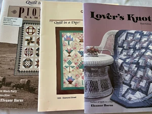 Eleanor Burns Quilt in a Day Lot 3 Pattern Books PIONEER LOVERS KNOT BLOCK PARTY - Picture 1 of 16