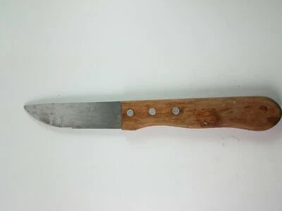 Royal Norfolk Cutlery Stainless Steel Dishwasher Safe Steak Knife Wood Handle Foto 1 de 3