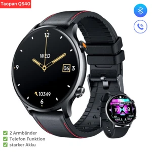 Smartwatch Herren mit Telefonfunktion 1,42" Fitnessuhr BT5.0 Puls Blutdruck QS40 - Bild 1 von 7