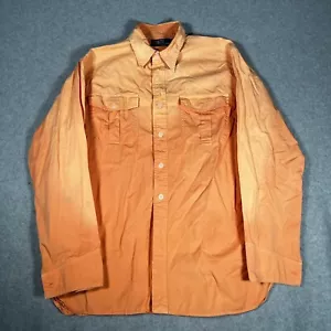 Vintage Polo Ralph Lauren Herren M Scout Workshirt Sunwashed Orange Oversized Bündchen - Bild 1 von 10
