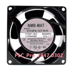1PCS NEW NMB 3115PS-12T-B30 AC 115V 80x80x38mm COOLING FAN BALL BEARING - Picture 1 of 3