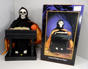 Gemmy Vintage Animated Grim Reaper At His Organ In Box See Video - Picture 1 of 9