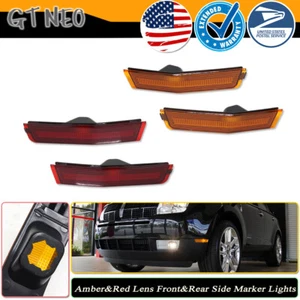 4X OE-Style Front & Rear Bumper Side Marker Signal Lights For 07-10 Lincoln MKX - Picture 1 of 9