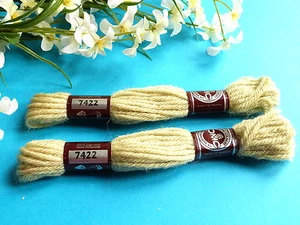 833 #Superb 2 Skeins Wool Colbert DMC Tapestry Green Pistachio N°7422 - Picture 1 of 1