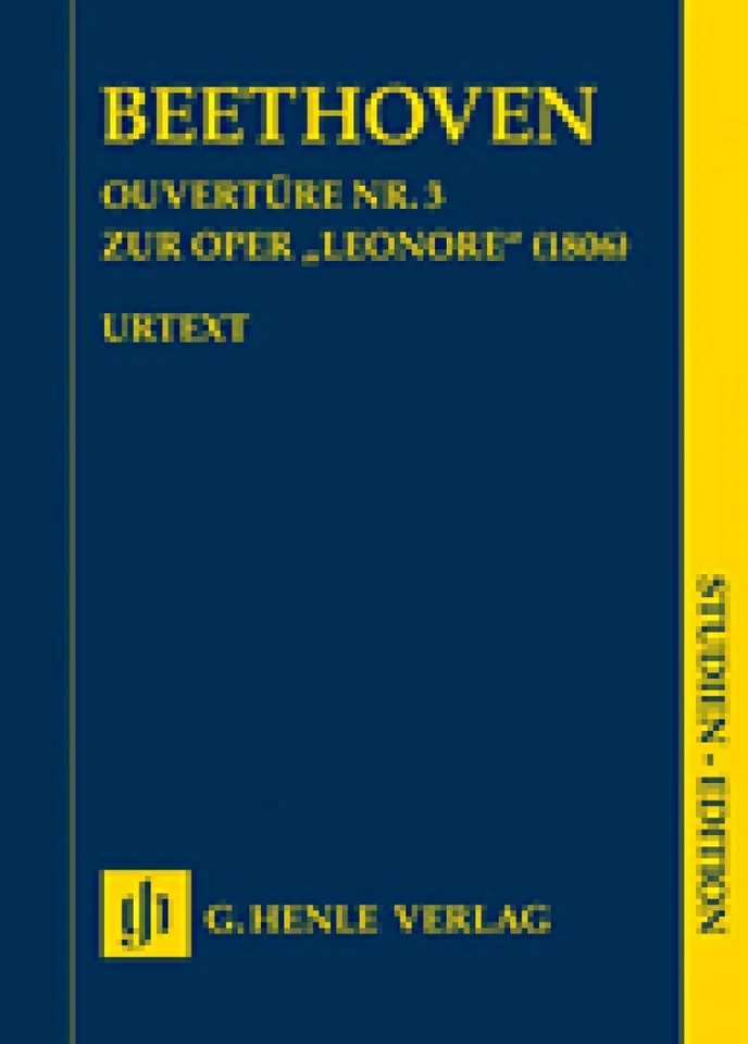 Beethoven Overture No. 3 for the Opera Leonore 1806 Study Score Book 051489046 - Image 1 of 1