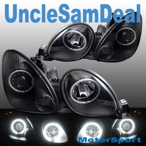 FOR LEXUS GS DUAL X-BRIGHT LED HALO RIMS CLEAR PROJECTOR HEADLIGHT BLACK PAIR - Bild 1 von 2