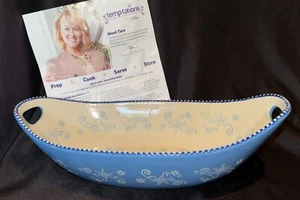 Temptations By Tara Seasonal Snowflake Blue Dish 2 1/2 Qt. New In Box! - Picture 1 of 10