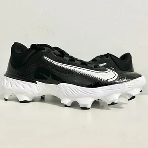 Nike Alpha Huarache Elite 4 Low MCS “Black White” Mens Size 9-12 Baseball Cleat - Picture 1 of 10