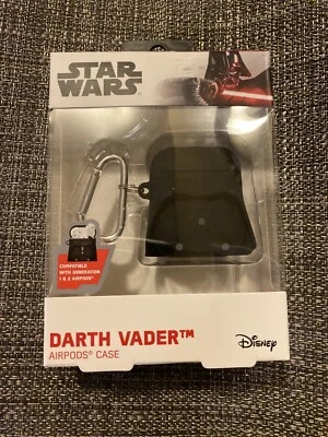 Disney Star Wars Darth Vader Powersquad Apple AirPods Gen 1 & 2 Black Case NEW - Image 1 of 4