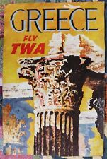 1960s TWA Greece travel poster  David Klein