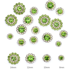 18 Color Gold Flower Claw Sew on Glass Rhinestones Clothes Sewing Decoration Gem - Picture 1 of 30