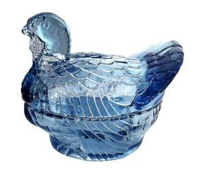 Türkei Wilkerson 5,5"L blau leuchtend Urlaub Glas Schmuck Imperial Glas Form Geschenk - Bild 1 von 23