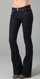 $230 Authentic RAG & BONE Women's Elephant Bell Dark Wash Boot Cut Jeans 30 - Picture 1 of 5