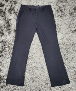 Banana Republic Ryan Fit Pants Womens 6 Black Rayon Straight Leg Slash Pocket - Picture 1 of 20