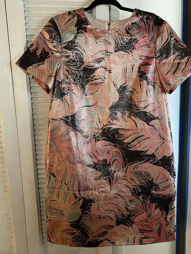 Mini Abito Kate Spade Tg 8 Stampa Floreale Metallizzato Multicolore Manica Corta