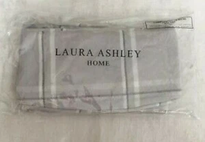Laura Ashley Fabric Curtain Tie Backs Corby Check Silver 100% Cotton NEW - Picture 1 of 1