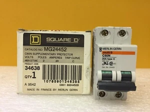 Square D MG24452 480 Y/277 VAC, 2 polos, 20 A, protector complementario. ¡Nuevo! - Imagen 1 de 1