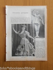 1904 DIVETTES PARIGINE ODETTE DULAC ANNA THIBAUD JEANNE BLOCH FELICIA MALLET - Foto 1 di 1
